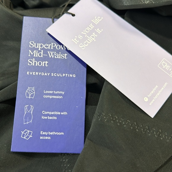 HONEYLOVE SuperPower Mid Waist Short Vamp (Black)-3X - Picture 4 of 6